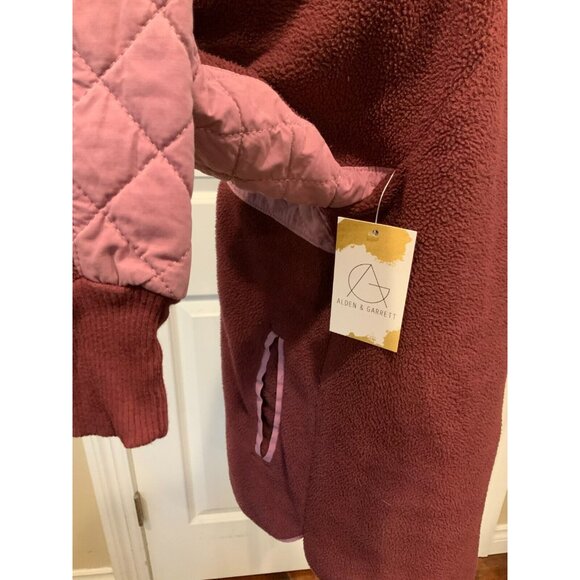 Abercrombie & Fitch Purple Fleece W/ Quilted Detail & Front Pocket, Size L - Picture 6 of 9